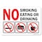 Signmission OSHA Decal, No Smoking Eating or Drinking W/ Graphic, 18in X 12in Decal, 12" W, 18" L, Landscape OS-MISC-D-1218-L-19502 - alternate 1